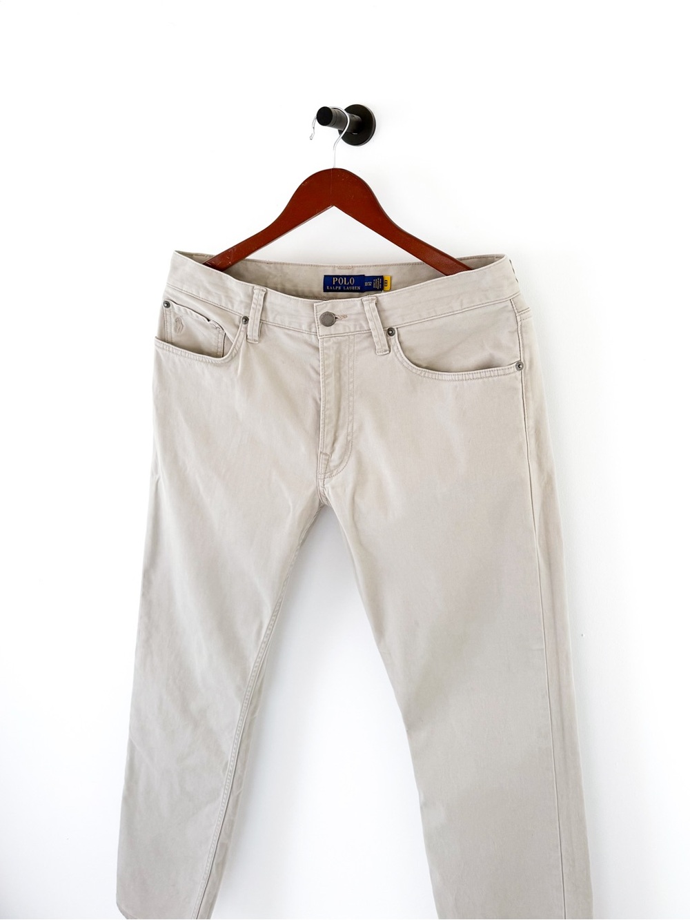 Polo Ralph Lauren Slim Straight-Leg Twill Pants in Light Taupe Khaki 32x32 Men's - Picture 9 of 11